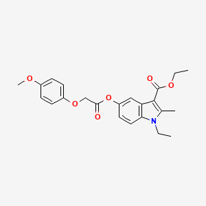 ethyl 1-ethyl-5-{[(4-methoxyphenoxy)acetyl]oxy}-2-methyl-1H-indole-3-carboxylate