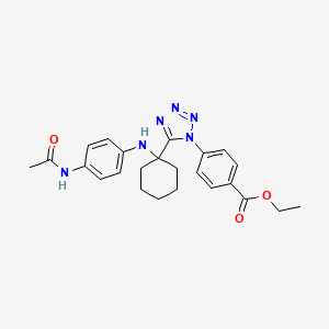 ethyl 4-[5-(1-{[4-(acetylamino)phenyl]amino}cyclohexyl)-1H-tetrazol-1-yl]benzoate