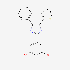 molecular formula C21H18N2O2S B11653503 2-(3,5-dimethoxyphenyl)-5-phenyl-4-(thiophen-2-yl)-1H-imidazole 