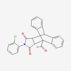 17-(2-Chlorophenyl)-16,18-dioxo-17-azapentacyclo[6.6.5.0~2,7~.0~9,14~.0~15,19~]nonadeca-2,4,6,9,11,13-hexaene-1-carbaldehyde (non-preferred name)