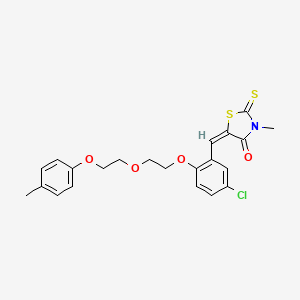 (5E)-5-(5-chloro-2-{2-[2-(4-methylphenoxy)ethoxy]ethoxy}benzylidene)-3-methyl-2-thioxo-1,3-thiazolidin-4-one