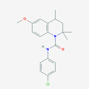 N-(4-chlorophenyl)-6-methoxy-2,2,4-trimethyl-3,4-dihydroquinoline-1(2H)-carboxamide