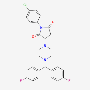 3-{4-[Bis(4-fluorophenyl)methyl]piperazin-1-yl}-1-(4-chlorophenyl)pyrrolidine-2,5-dione