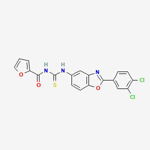 N-{[2-(3,4-dichlorophenyl)-1,3-benzoxazol-5-yl]carbamothioyl}furan-2-carboxamide