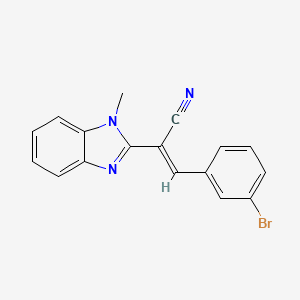 (2E)-3-(3-bromophenyl)-2-(1-methyl-1H-benzimidazol-2-yl)prop-2-enenitrile