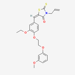 (5E)-5-{3-ethoxy-4-[2-(3-methoxyphenoxy)ethoxy]benzylidene}-3-(prop-2-en-1-yl)-2-thioxo-1,3-thiazolidin-4-one