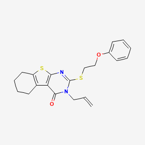 2-[(2-phenoxyethyl)sulfanyl]-3-(prop-2-en-1-yl)-5,6,7,8-tetrahydro[1]benzothieno[2,3-d]pyrimidin-4(3H)-one