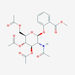 molecular formula C22H27NO11 B11653694 2-Methoxycarbonylphenyl 2-acetamido-3,4,6-tri-O-acetyl-2-deoxy-b-D-glucopyranoside 