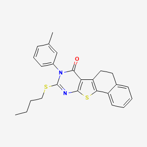 14-butylsulfanyl-13-(3-methylphenyl)-17-thia-13,15-diazatetracyclo[8.7.0.02,7.011,16]heptadeca-1(10),2,4,6,11(16),14-hexaen-12-one