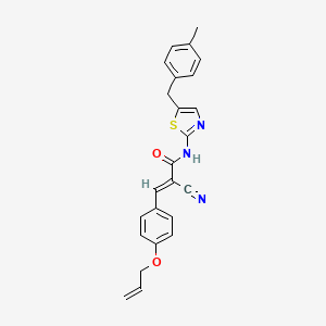 (2E)-2-cyano-N-[5-(4-methylbenzyl)-1,3-thiazol-2-yl]-3-[4-(prop-2-en-1-yloxy)phenyl]prop-2-enamide