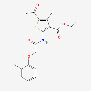 Ethyl 5-acetyl-4-methyl-2-[2-(2-methylphenoxy)acetamido]thiophene-3-carboxylate