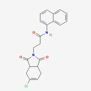 3-(5-chloro-1,3-dioxo-1,3,3a,4,7,7a-hexahydro-2H-isoindol-2-yl)-N-(naphthalen-1-yl)propanamide