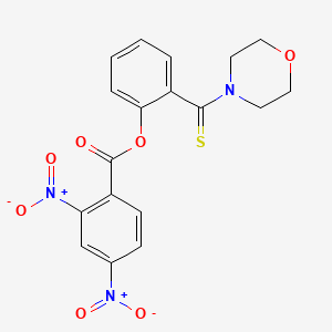 molecular formula C18H15N3O7S B11653777 [2-(morpholine-4-carbothioyl)phenyl] 2,4-dinitrobenzoate 