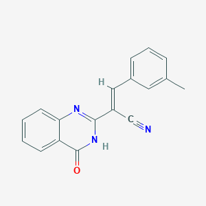 (2E)-3-(3-methylphenyl)-2-(4-oxo-3,4-dihydroquinazolin-2-yl)prop-2-enenitrile