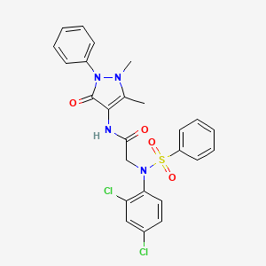 N~2~-(2,4-dichlorophenyl)-N-(1,5-dimethyl-3-oxo-2-phenyl-2,3-dihydro-1H-pyrazol-4-yl)-N~2~-(phenylsulfonyl)glycinamide