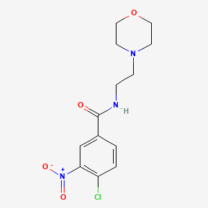 molecular formula C13H16ClN3O4 B11653809 4-chloro-N-[2-(morpholin-4-yl)ethyl]-3-nitrobenzamide 