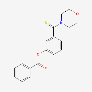 molecular formula C18H17NO3S B11653882 [3-(morpholine-4-carbothioyl)phenyl] benzoate 