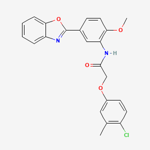 N-[5-(1,3-benzoxazol-2-yl)-2-methoxyphenyl]-2-(4-chloro-3-methylphenoxy)acetamide