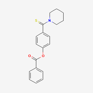 molecular formula C19H19NO2S B11653912 4-(Piperidin-1-ylcarbonothioyl)phenyl benzoate 