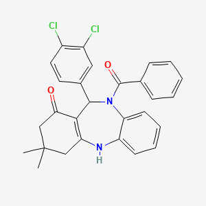 11-(3,4-dichlorophenyl)-3,3-dimethyl-10-(phenylcarbonyl)-2,3,4,5,10,11-hexahydro-1H-dibenzo[b,e][1,4]diazepin-1-one