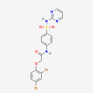 molecular formula C18H14Br2N4O4S B11653944 2-(2,4-dibromophenoxy)-N-[4-(pyrimidin-2-ylsulfamoyl)phenyl]acetamide 