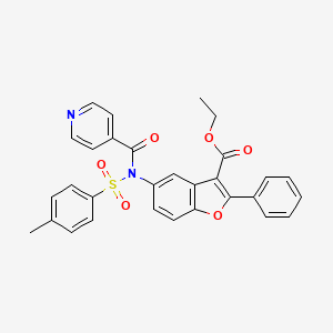 Ethyl 5-{[(4-methylphenyl)sulfonyl](pyridin-4-ylcarbonyl)amino}-2-phenyl-1-benzofuran-3-carboxylate