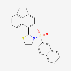 2-(1,2-Dihydroacenaphthylen-5-yl)-3-(naphthalen-2-ylsulfonyl)-1,3-thiazolidine