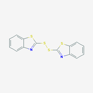 molecular formula C14H8N2S4 B116540 2,2'-二硫代苯并噻唑 CAS No. 120-78-5