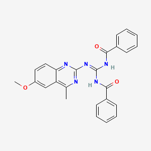 N-{(Z)-[(6-methoxy-4-methylquinazolin-2-yl)amino][(phenylcarbonyl)amino]methylidene}benzamide