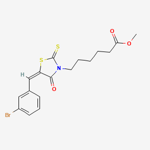 methyl 6-[(5E)-5-(3-bromobenzylidene)-4-oxo-2-thioxo-1,3-thiazolidin-3-yl]hexanoate