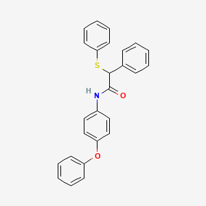 N-(4-phenoxyphenyl)-2-phenyl-2-(phenylsulfanyl)acetamide