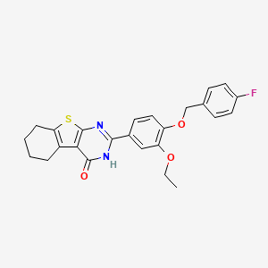 2-{3-ethoxy-4-[(4-fluorobenzyl)oxy]phenyl}-5,6,7,8-tetrahydro[1]benzothieno[2,3-d]pyrimidin-4(3H)-one