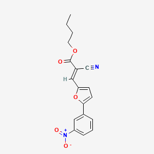 butyl (2E)-2-cyano-3-[5-(3-nitrophenyl)furan-2-yl]prop-2-enoate