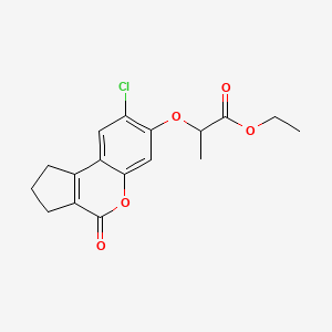 Ethyl 2-[(8-chloro-4-oxo-1,2,3,4-tetrahydrocyclopenta[c]chromen-7-yl)oxy]propanoate