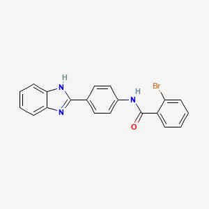 molecular formula C20H14BrN3O B11654090 N-[4-(1H-benzimidazol-2-yl)phenyl]-2-bromobenzamide 