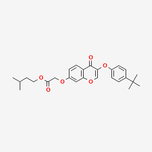 3-methylbutyl {[3-(4-tert-butylphenoxy)-4-oxo-4H-chromen-7-yl]oxy}acetate