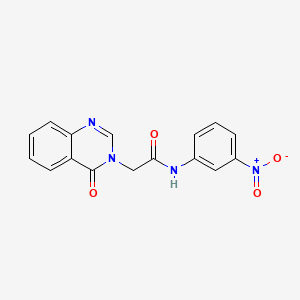 molecular formula C16H12N4O4 B11654179 3(4H)-Quinazolineacetamide, N-(3-nitrophenyl)-4-oxo- CAS No. 108086-43-7