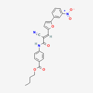 butyl 4-({(2E)-2-cyano-3-[5-(3-nitrophenyl)furan-2-yl]prop-2-enoyl}amino)benzoate