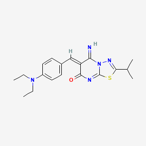 (6Z)-6-[4-(diethylamino)benzylidene]-5-imino-2-(propan-2-yl)-5,6-dihydro-7H-[1,3,4]thiadiazolo[3,2-a]pyrimidin-7-one