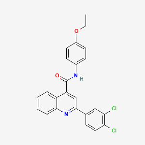 molecular formula C24H18Cl2N2O2 B11654205 2-(3,4-dichlorophenyl)-N-(4-ethoxyphenyl)quinoline-4-carboxamide 