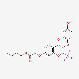 butyl {[3-(4-methoxyphenoxy)-4-oxo-2-(trifluoromethyl)-4H-chromen-7-yl]oxy}acetate