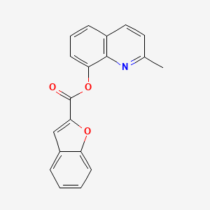 molecular formula C19H13NO3 B11654257 2-Methylquinolin-8-yl 1-benzofuran-2-carboxylate 