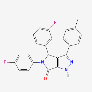 4-(3-fluorophenyl)-5-(4-fluorophenyl)-3-(4-methylphenyl)-4,5-dihydropyrrolo[3,4-c]pyrazol-6(2H)-one