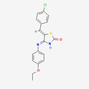 (5Z)-5-[(4-chlorophenyl)methylidene]-4-(4-ethoxyanilino)-1,3-thiazol-2-one