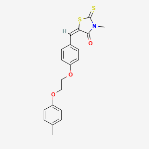 (5E)-3-Methyl-5-({4-[2-(4-methylphenoxy)ethoxy]phenyl}methylidene)-2-sulfanylidene-1,3-thiazolidin-4-one