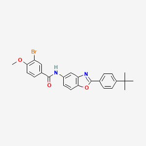 3-bromo-N-[2-(4-tert-butylphenyl)-1,3-benzoxazol-5-yl]-4-methoxybenzamide