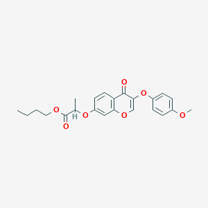 butyl 2-{[3-(4-methoxyphenoxy)-4-oxo-4H-chromen-7-yl]oxy}propanoate