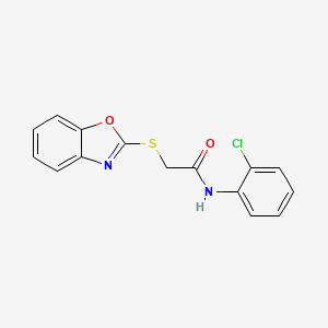 2-(1,3-benzoxazol-2-ylsulfanyl)-N-(2-chlorophenyl)acetamide