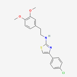 molecular formula C19H19ClN2O2S B11654366 4-(4-chlorophenyl)-N-[2-(3,4-dimethoxyphenyl)ethyl]-1,3-thiazol-2-amine 