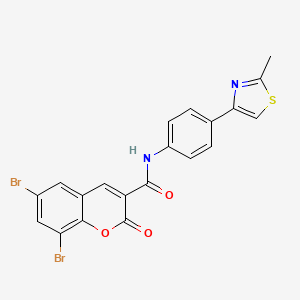 6,8-dibromo-N-[4-(2-methyl-1,3-thiazol-4-yl)phenyl]-2-oxo-2H-chromene-3-carboxamide